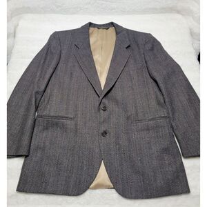 C&R Clothiers Men's 100% Pure Wool Blazer Sport Coat Suit Jacket 44R Vintage USA
